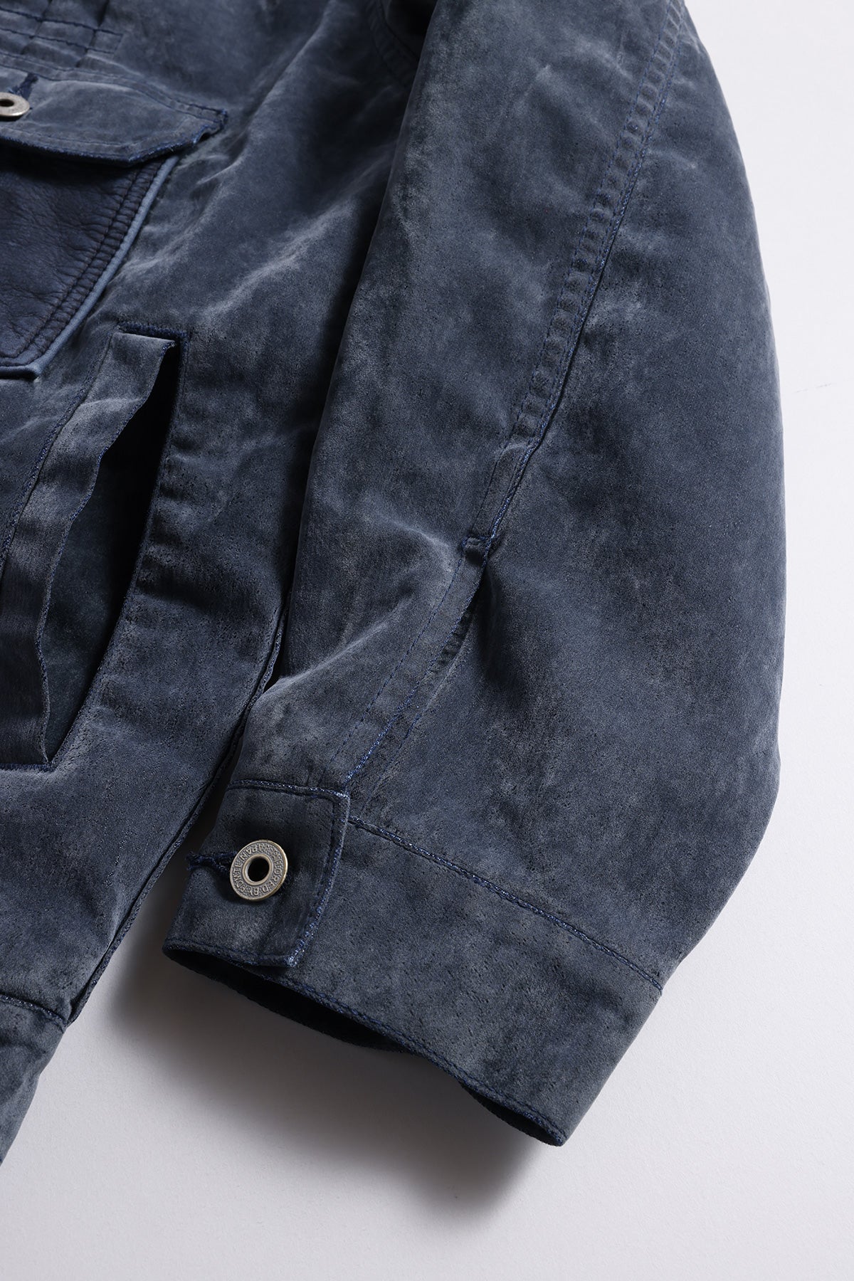 FLOCK LEATHER JACKET 3YR WASH