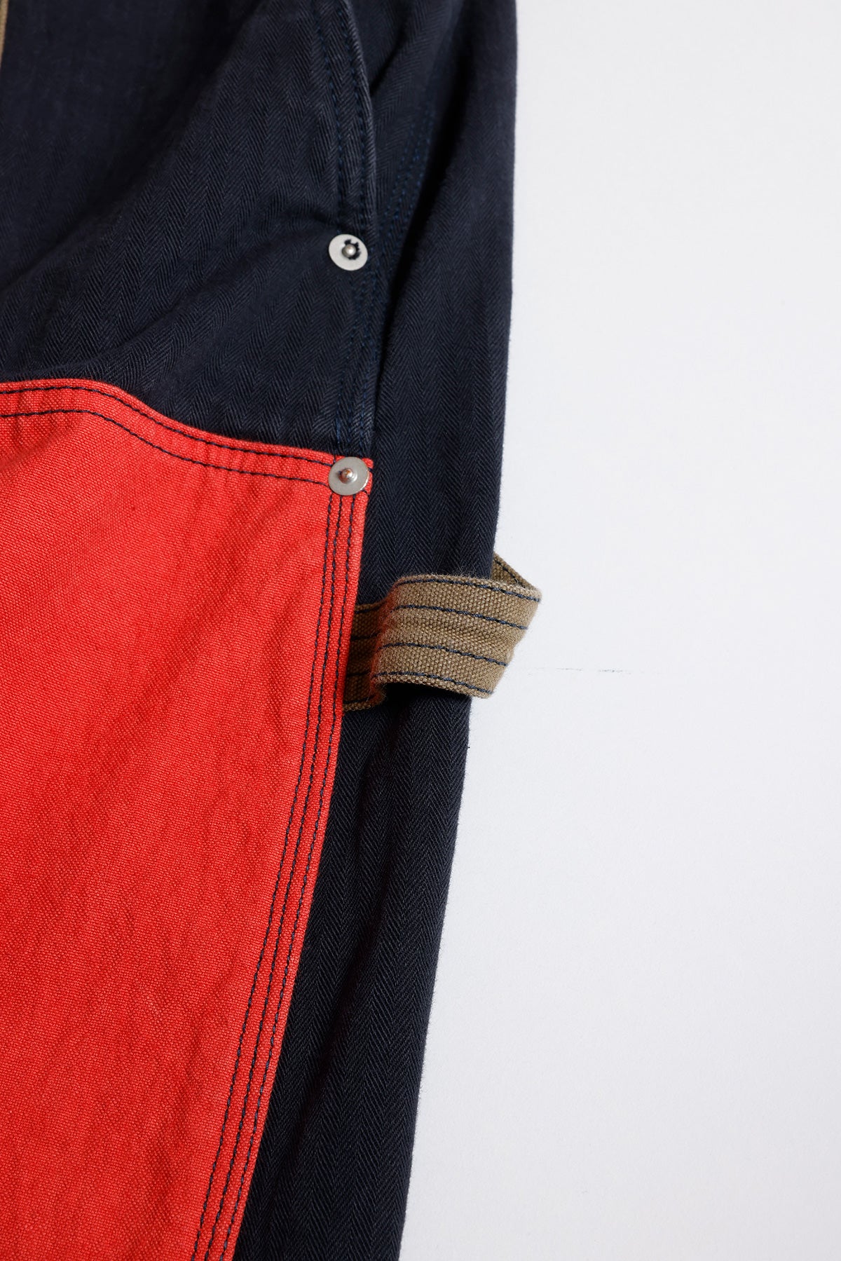 PATCHWORK DOUBLE KNEE PANTS RINSE