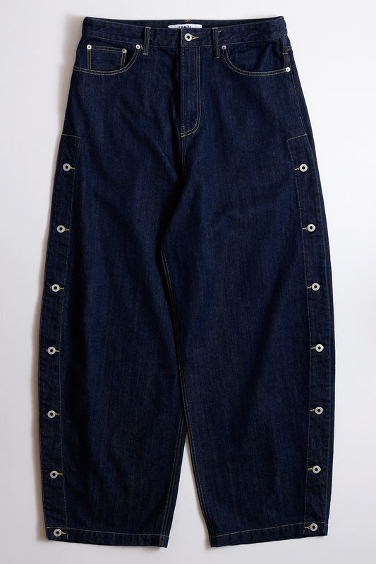 SIDE BUTTON DENIM PANTS RINSE