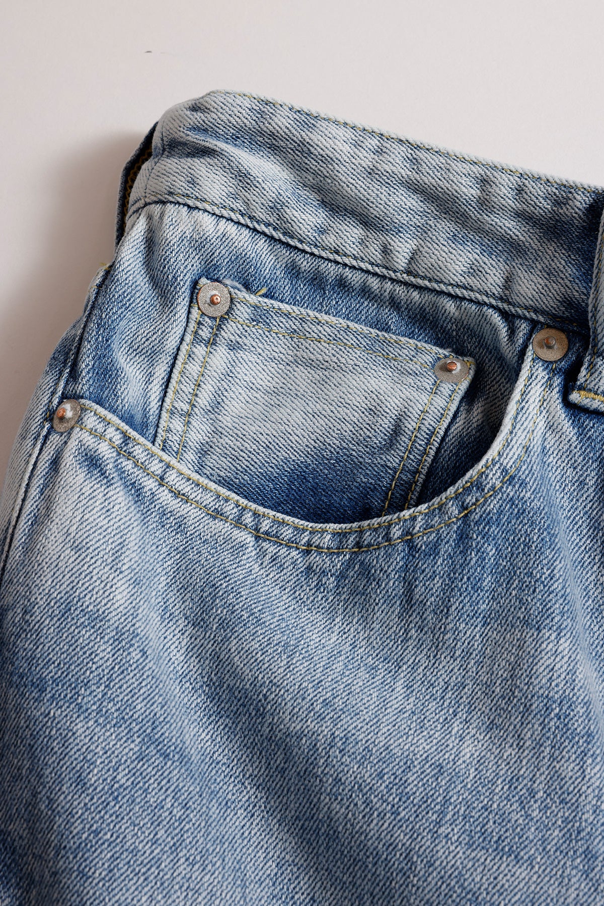 SIDE BUTTON DENIM PANTS 3YR WASH – FDMTL