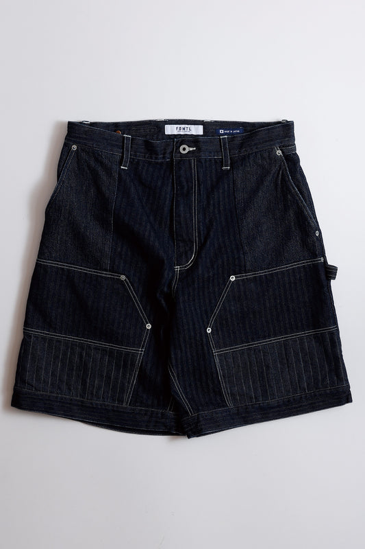PATCHWORK DOUBLE KNEE SHORTS RINSE
