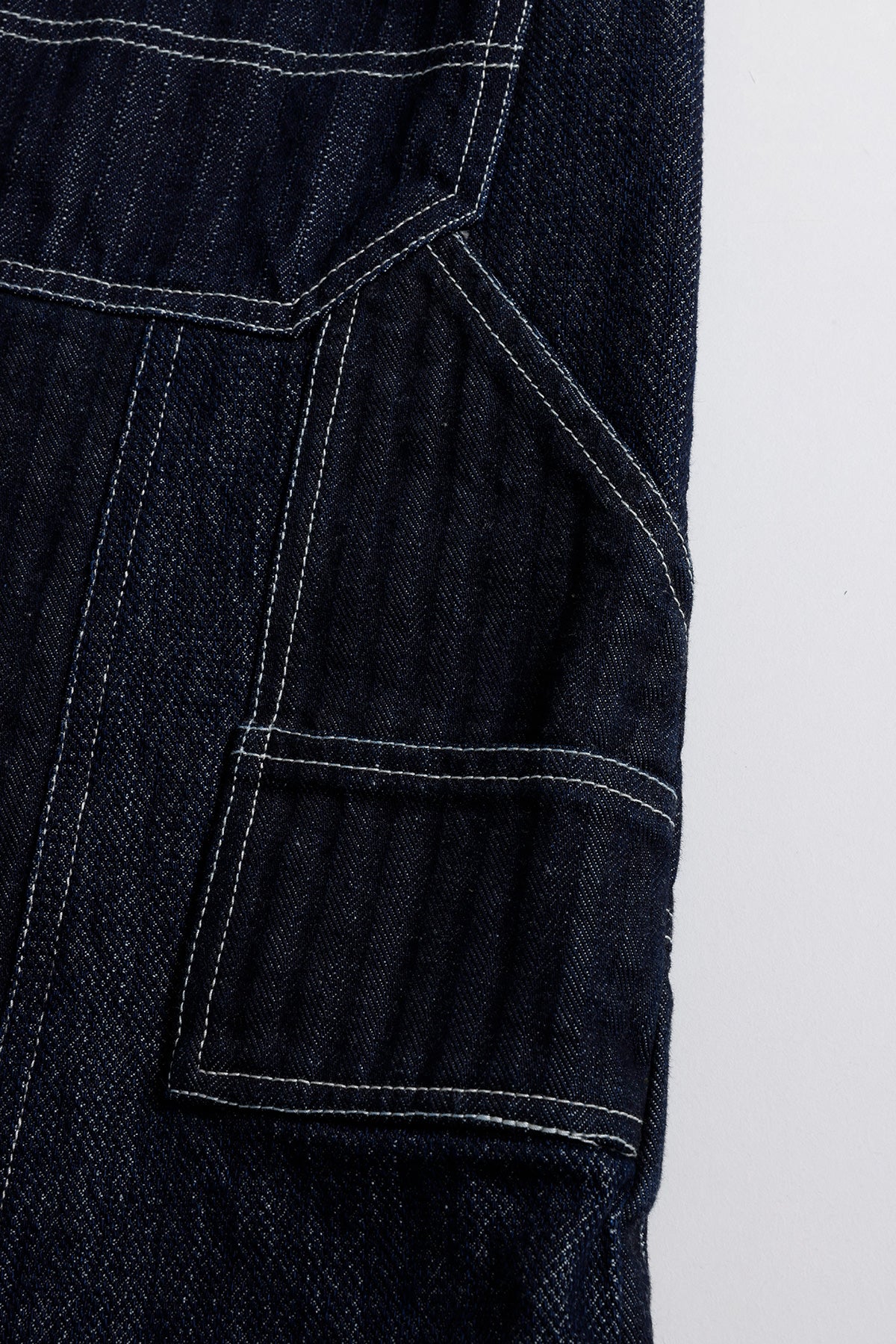 PATCHWORK DOUBLE KNEE SHORTS RINSE