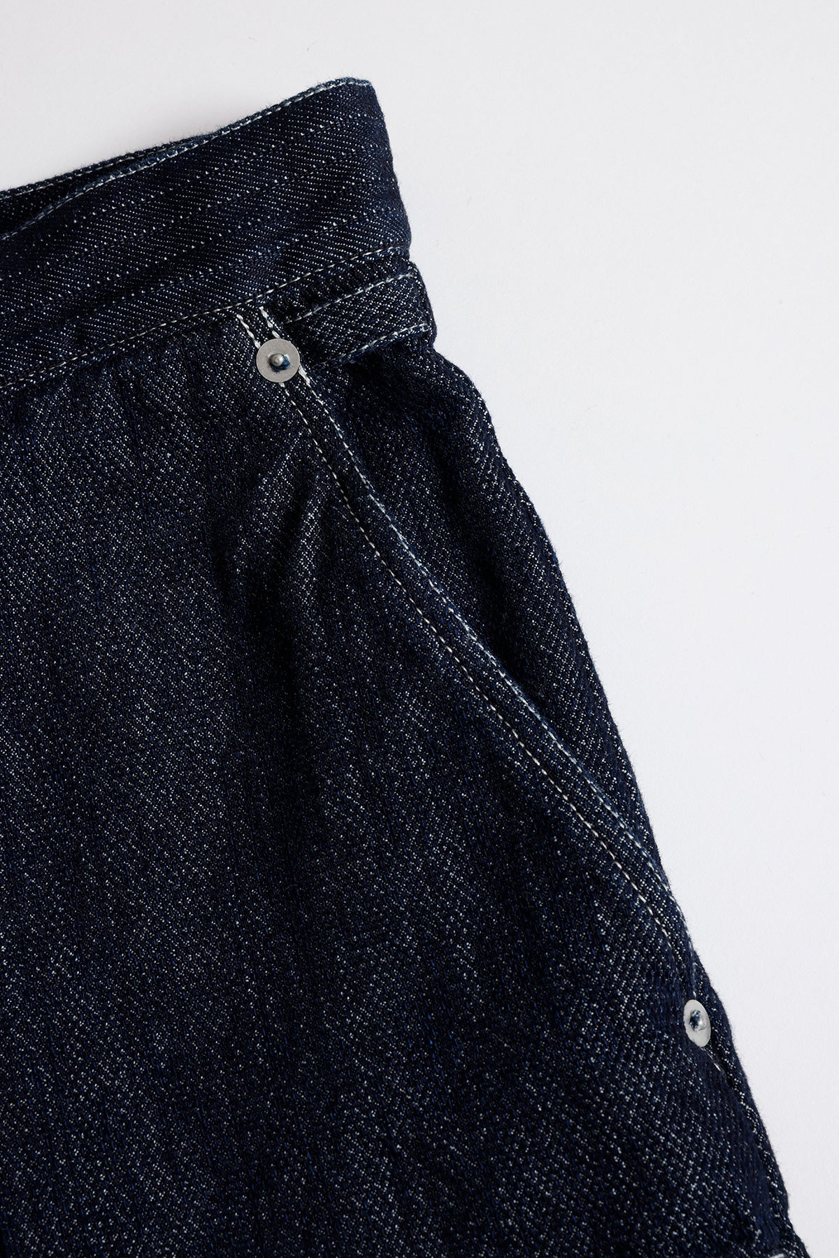 PATCHWORK DOUBLE KNEE SHORTS RINSE