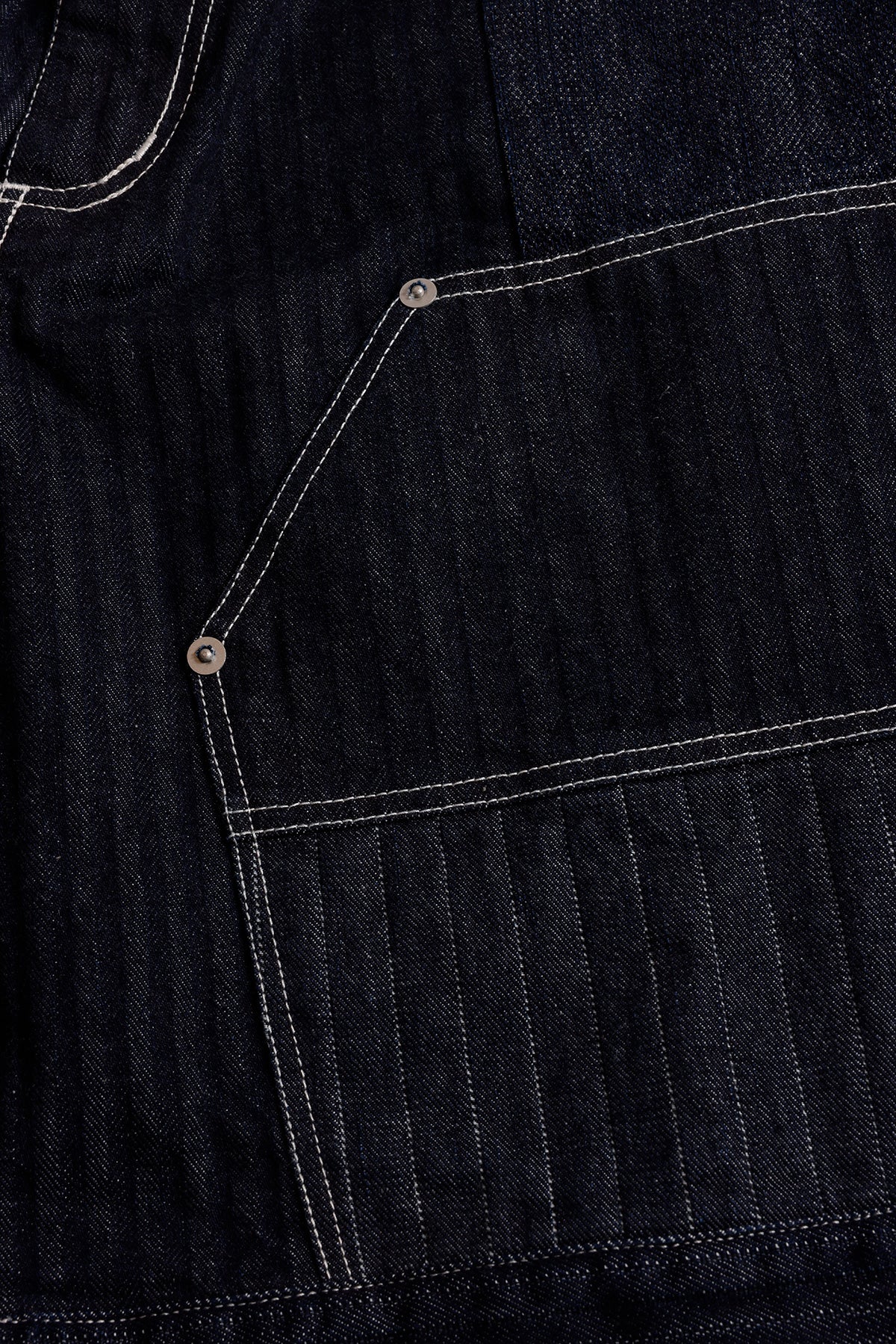 PATCHWORK DOUBLE KNEE SHORTS RINSE