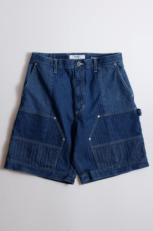 PATCHWORK DOUBLE KNEE SHORTS 3YR WASH