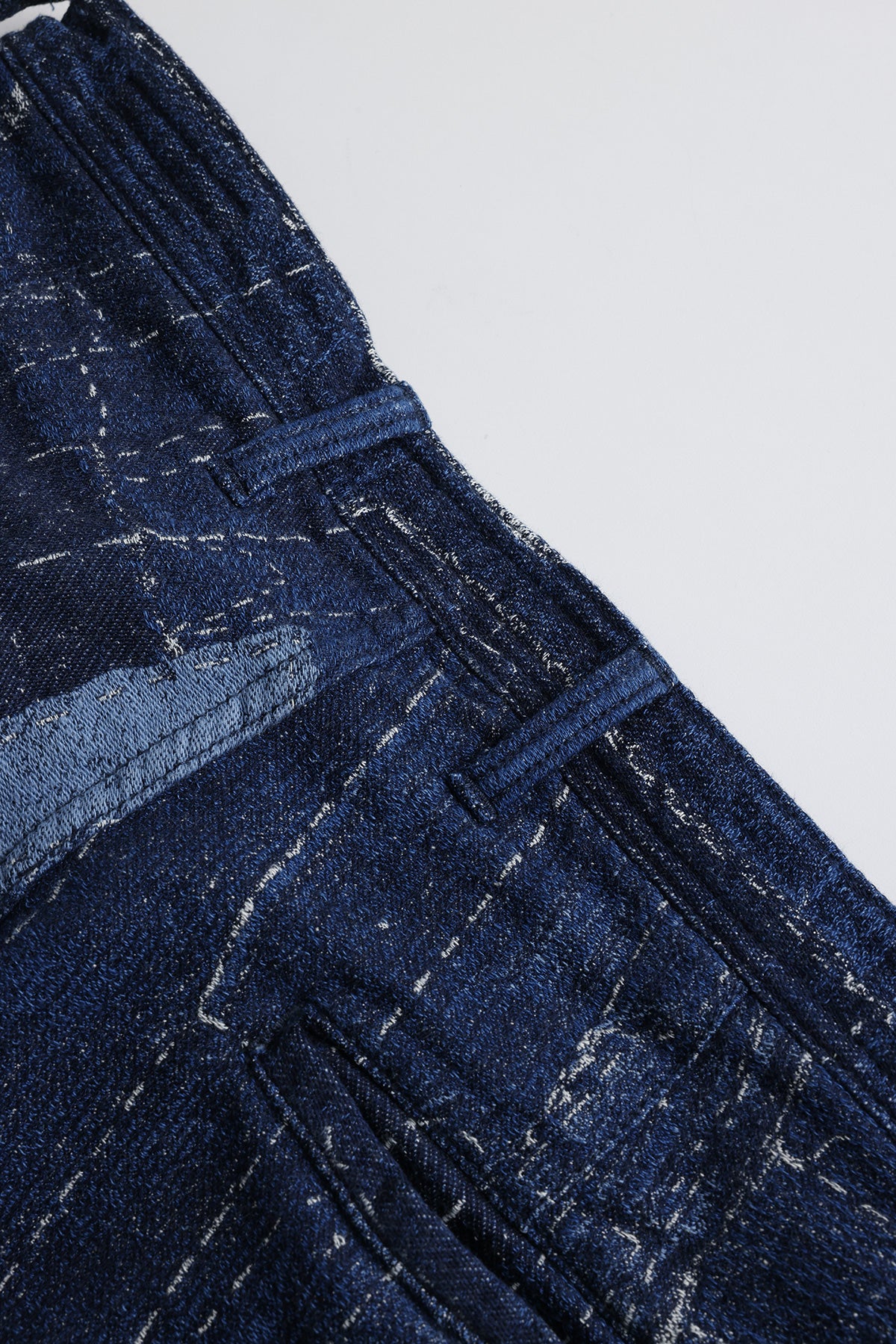 BORO JACQUARD WIDE PANTS RINSE
