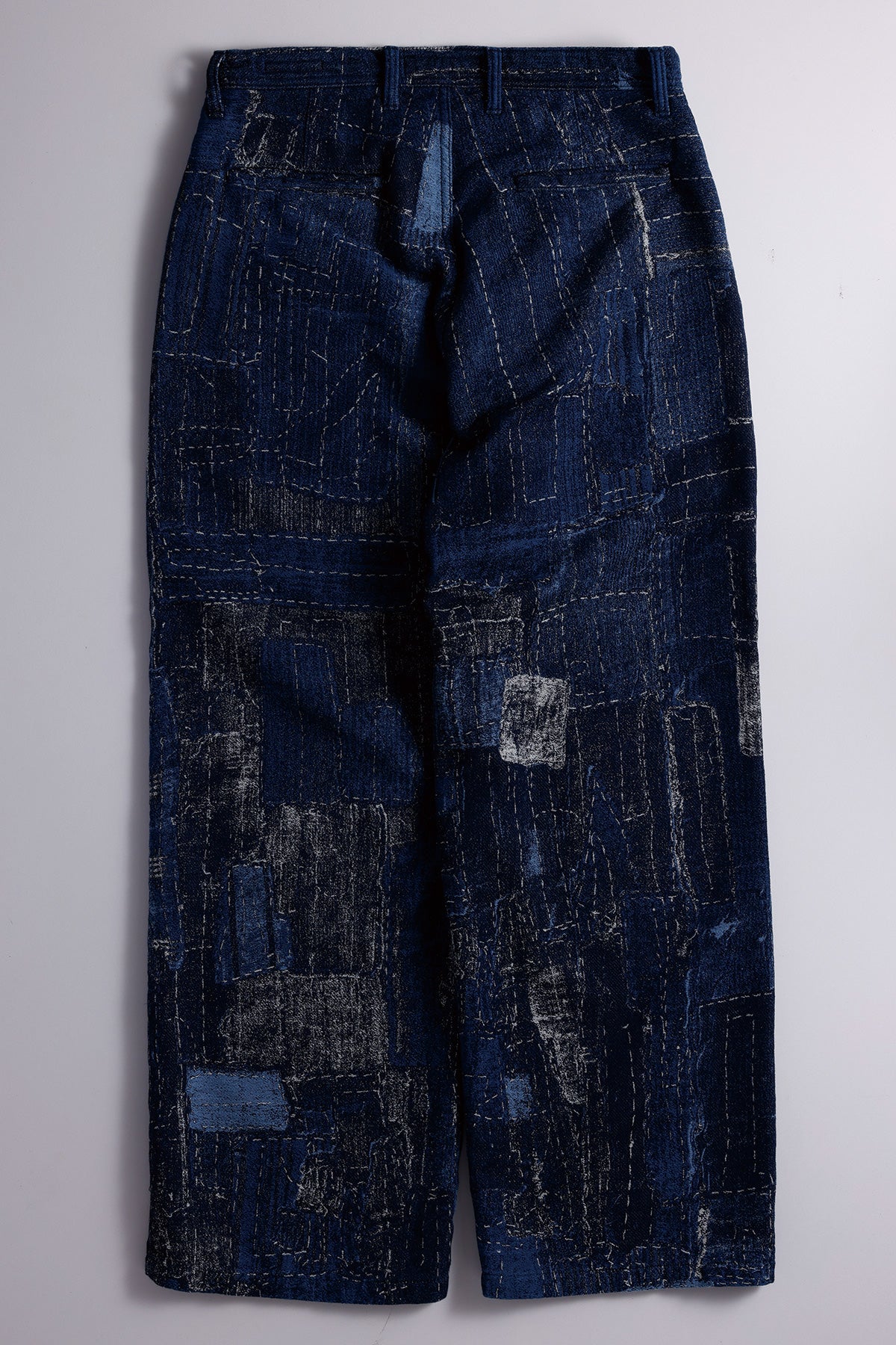 BORO JACQUARD WIDE PANTS RINSE