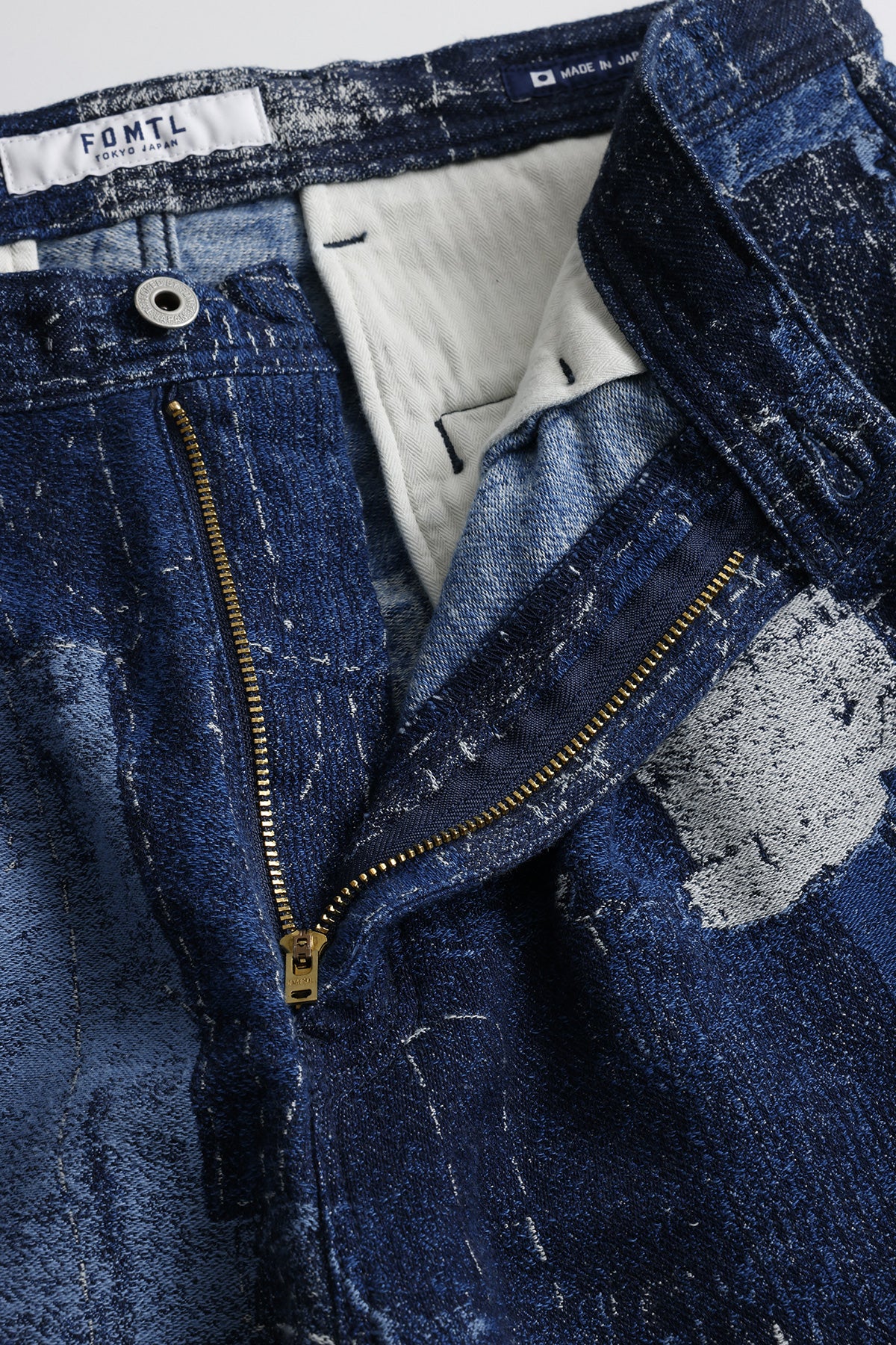 BORO JACQUARD WIDE PANTS RINSE