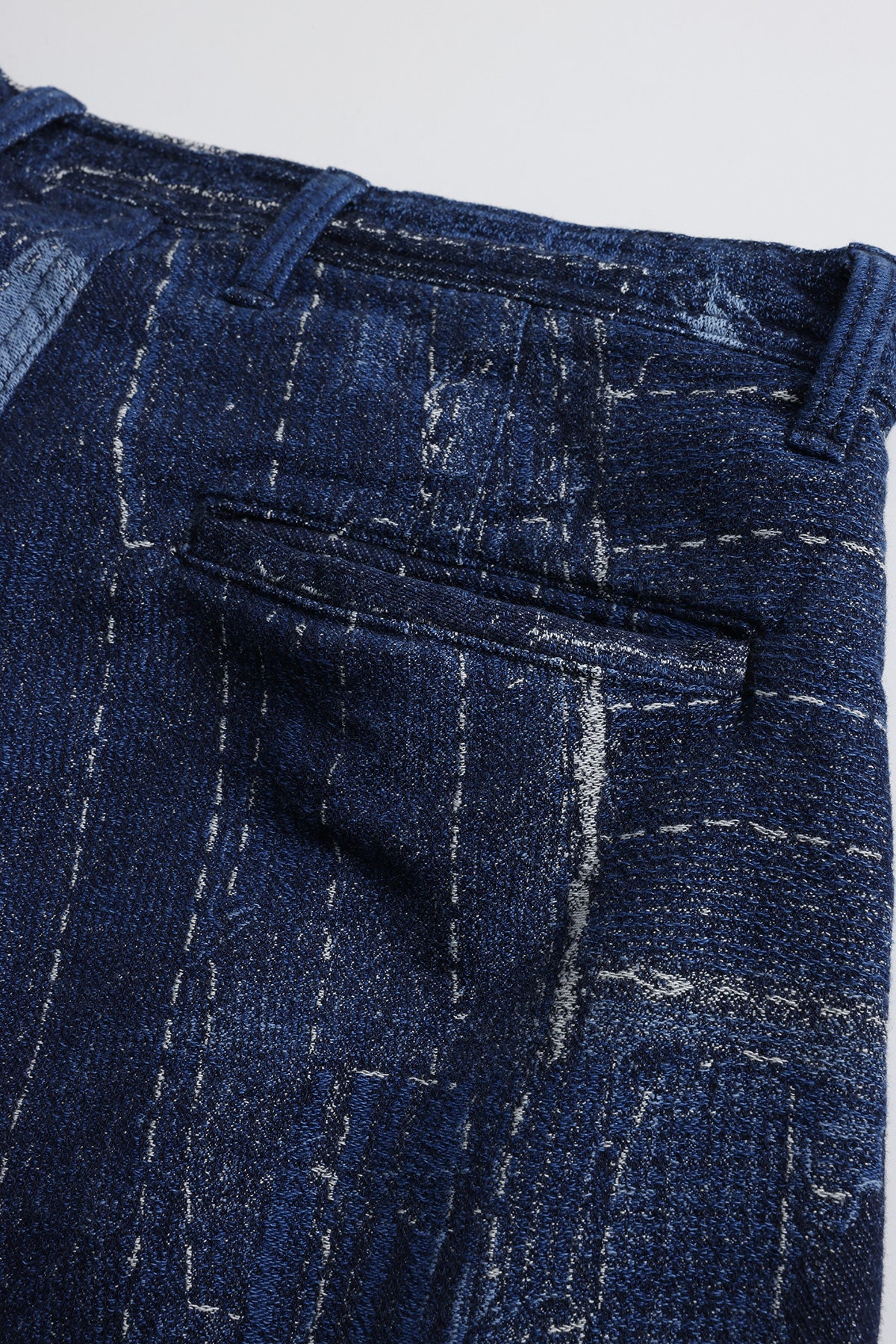 BORO JACQUARD WIDE PANTS RINSE