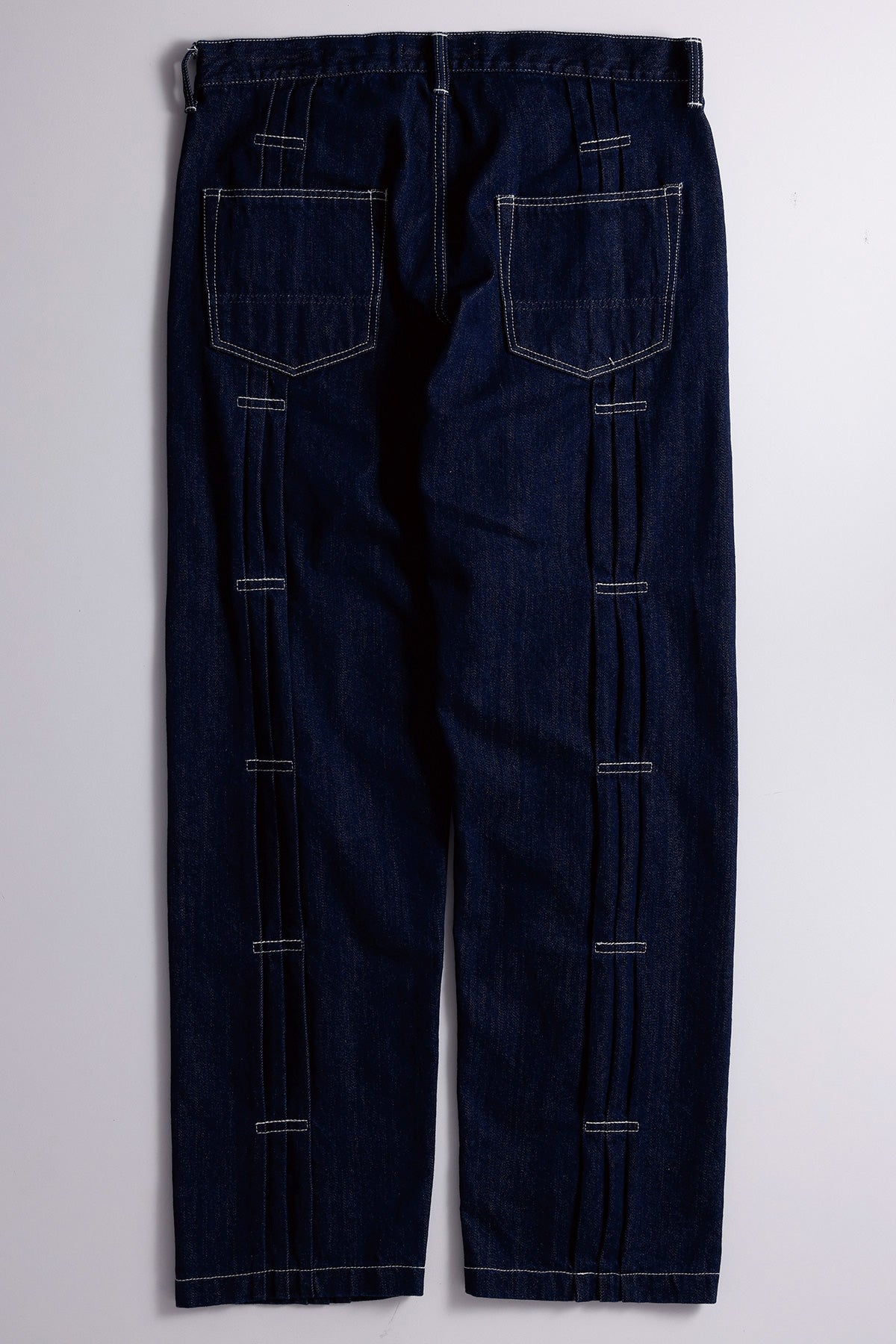 PLEATS DENIM PANTS RINSE