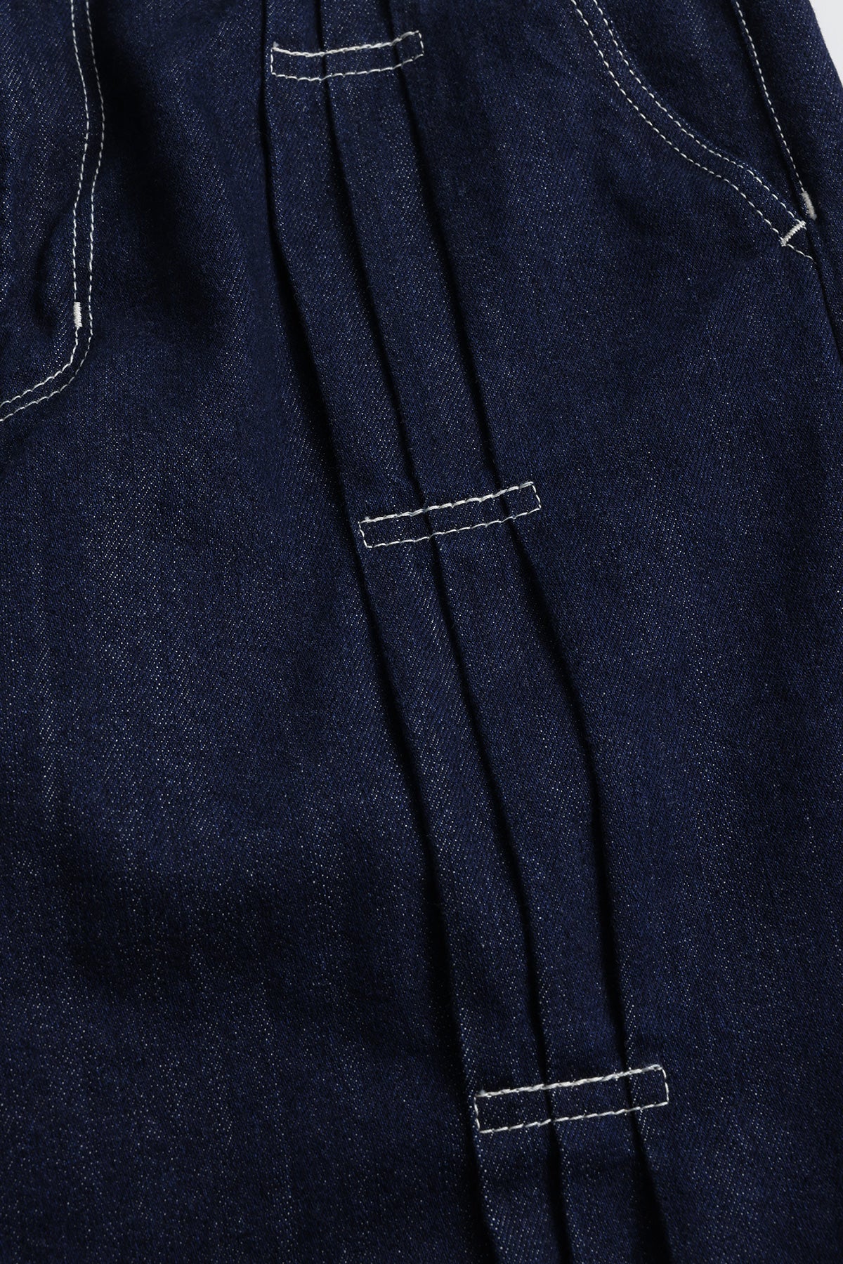 PLEATS DENIM PANTS RINSE