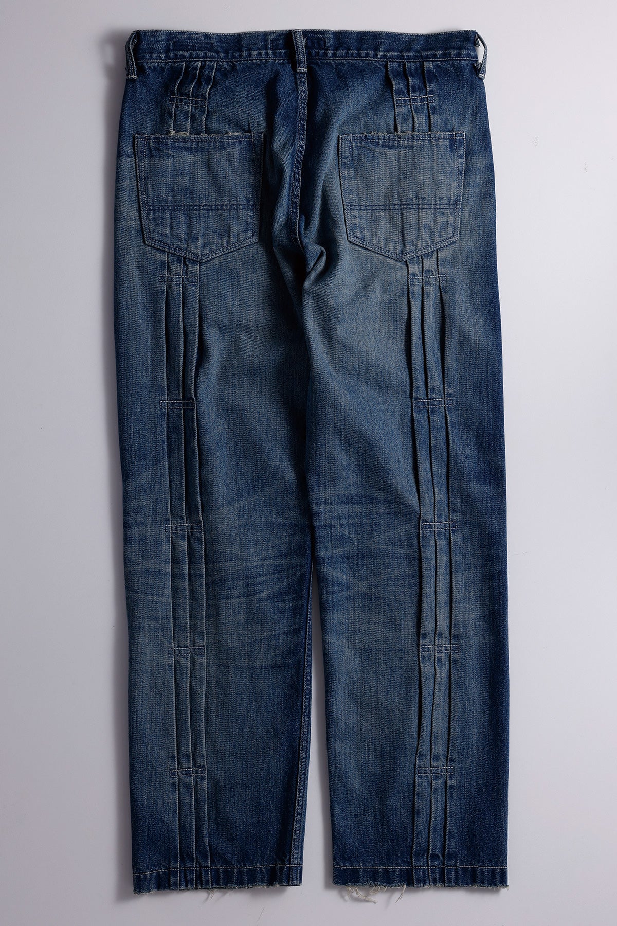 PLEATS DENIM PANTS 3YR WASH
