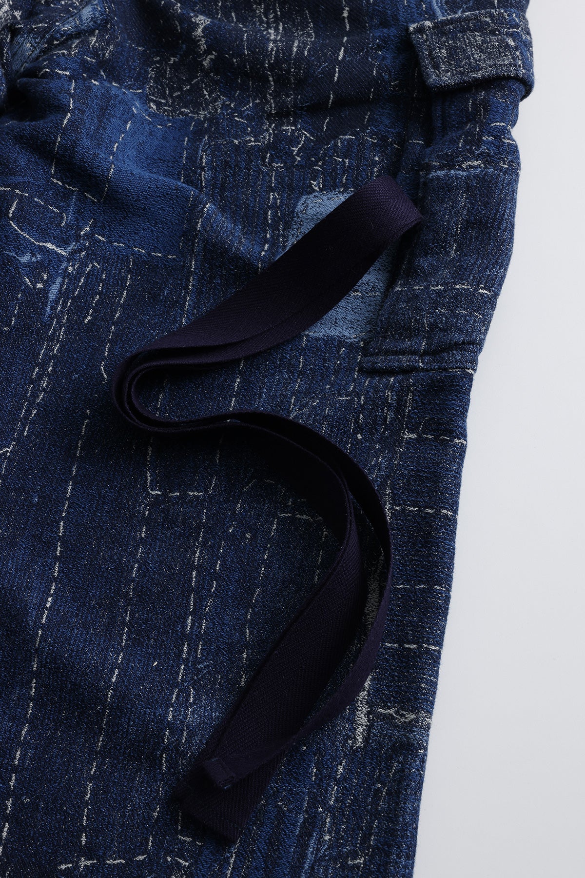 BORO JACQUARD CARGO PANTS RINSE