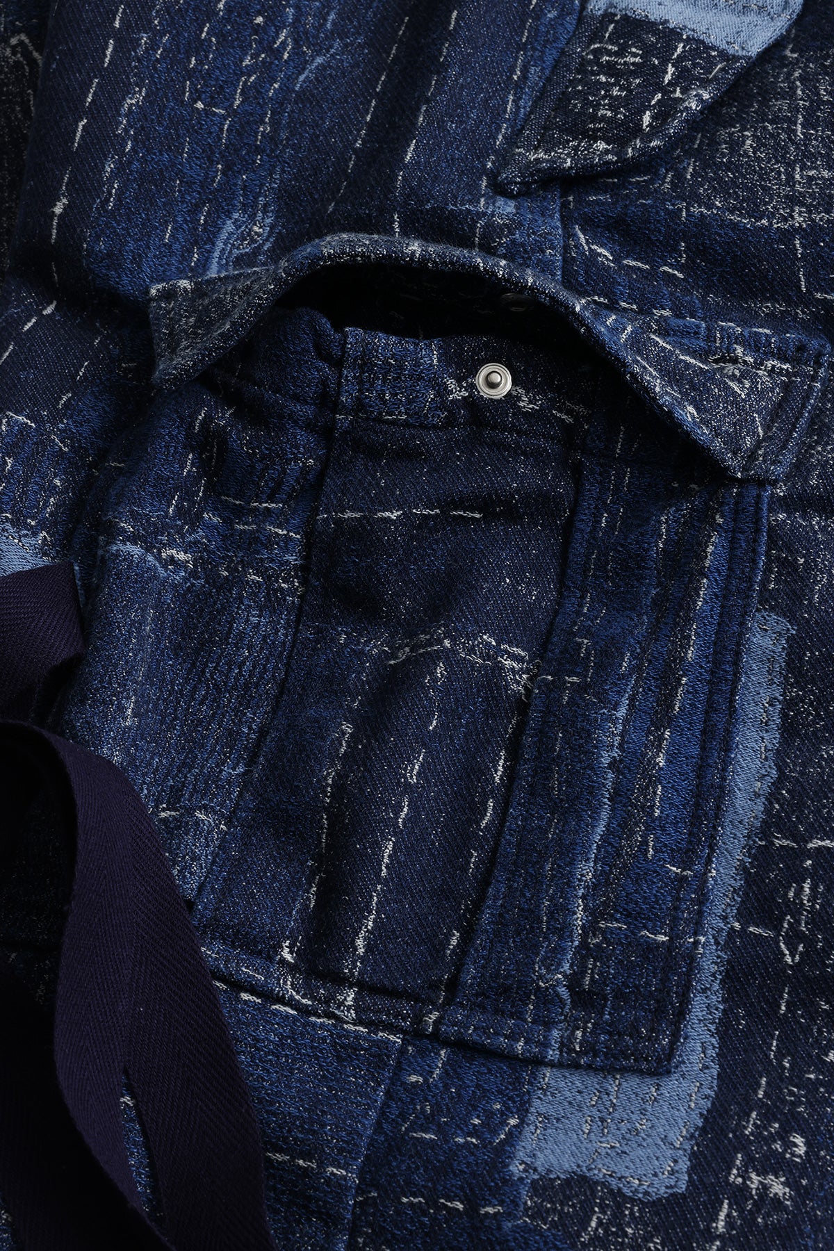 BORO JACQUARD CARGO PANTS RINSE