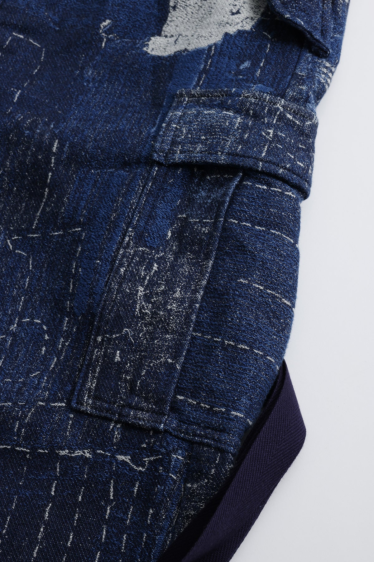 BORO JACQUARD CARGO PANTS RINSE