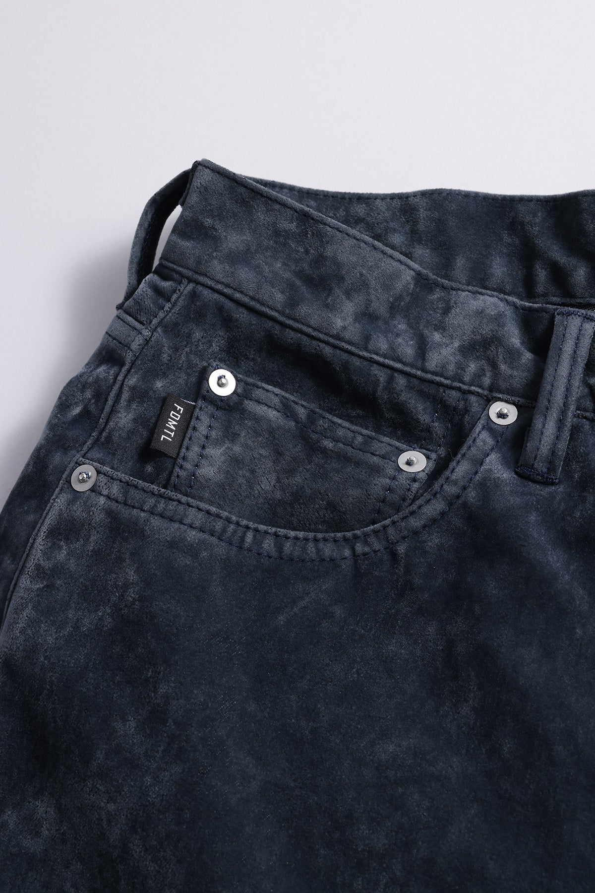 FLOCK LEATHER HAKAMA PANTS RINSE