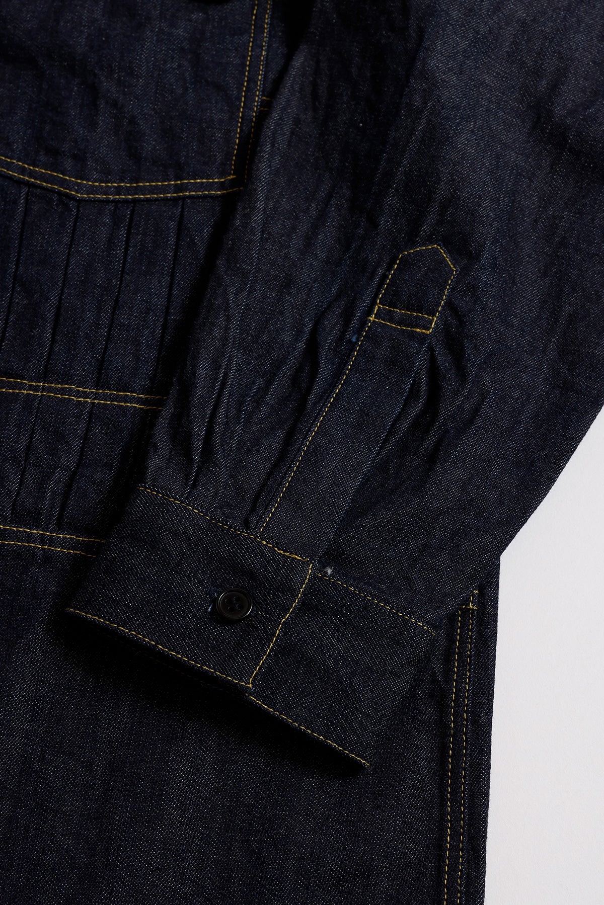 DENIM PLEATS SHIRT RINSE