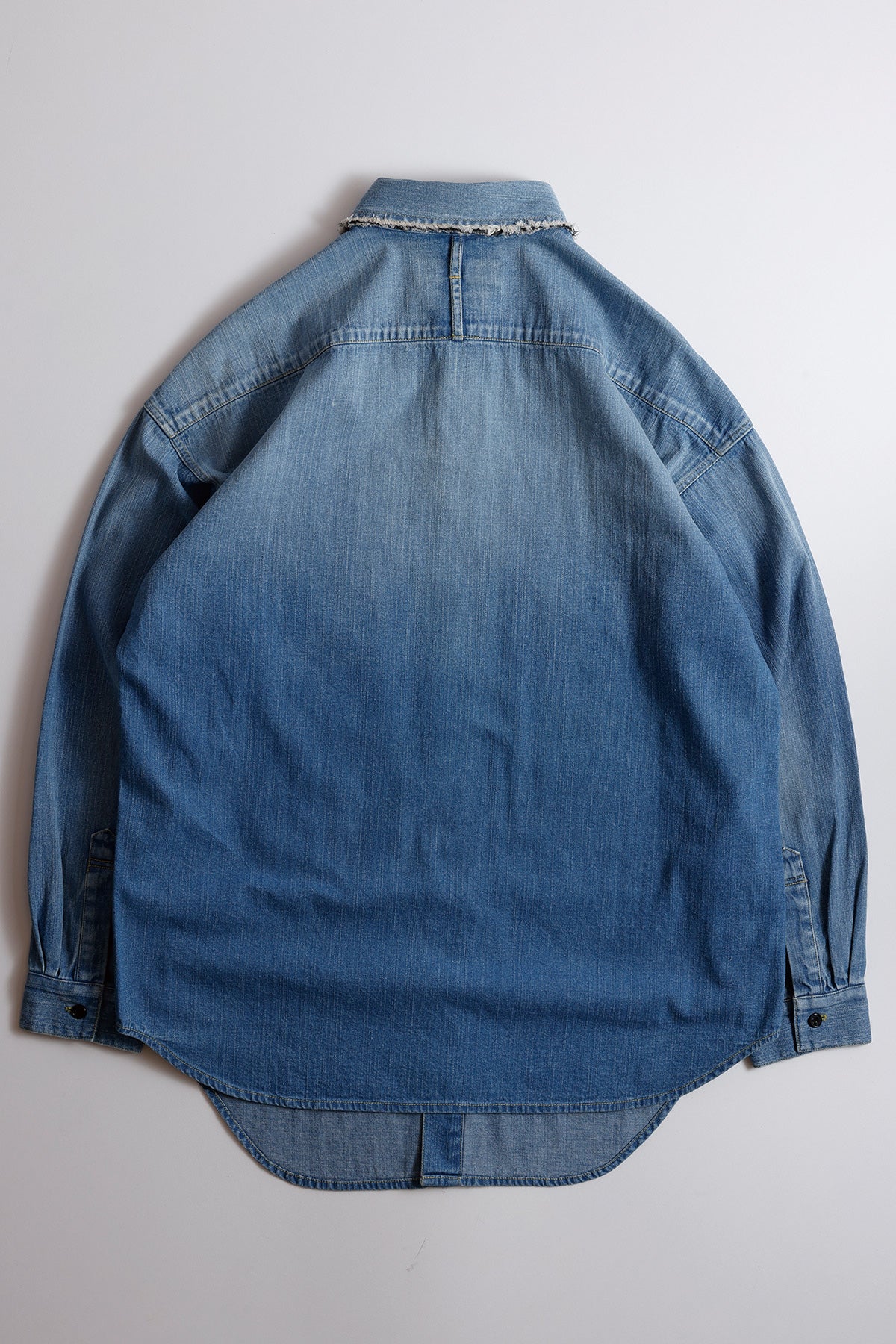 DENIM PLEATS SHIRT 3YR WASH