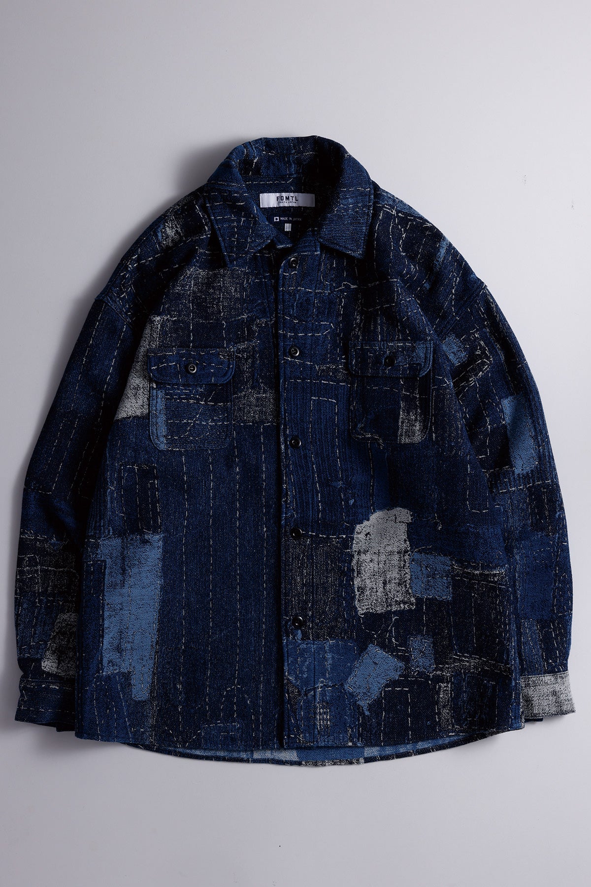 BORO JACQUARD SHIRT JACKET RINSE