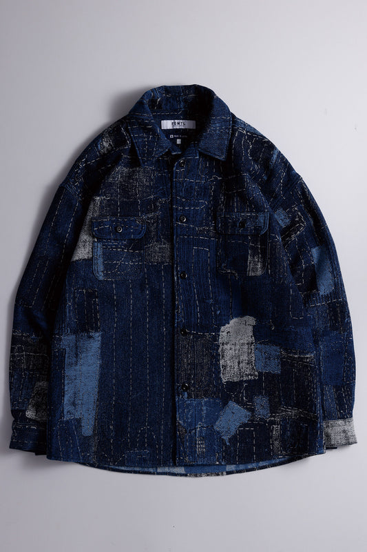 BORO JACQUARD SHIRT JACKET RINSE