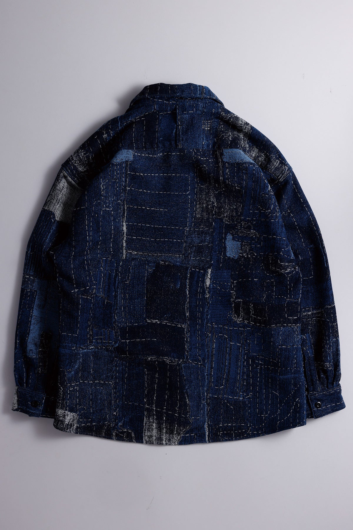 BORO JACQUARD SHIRT JACKET RINSE