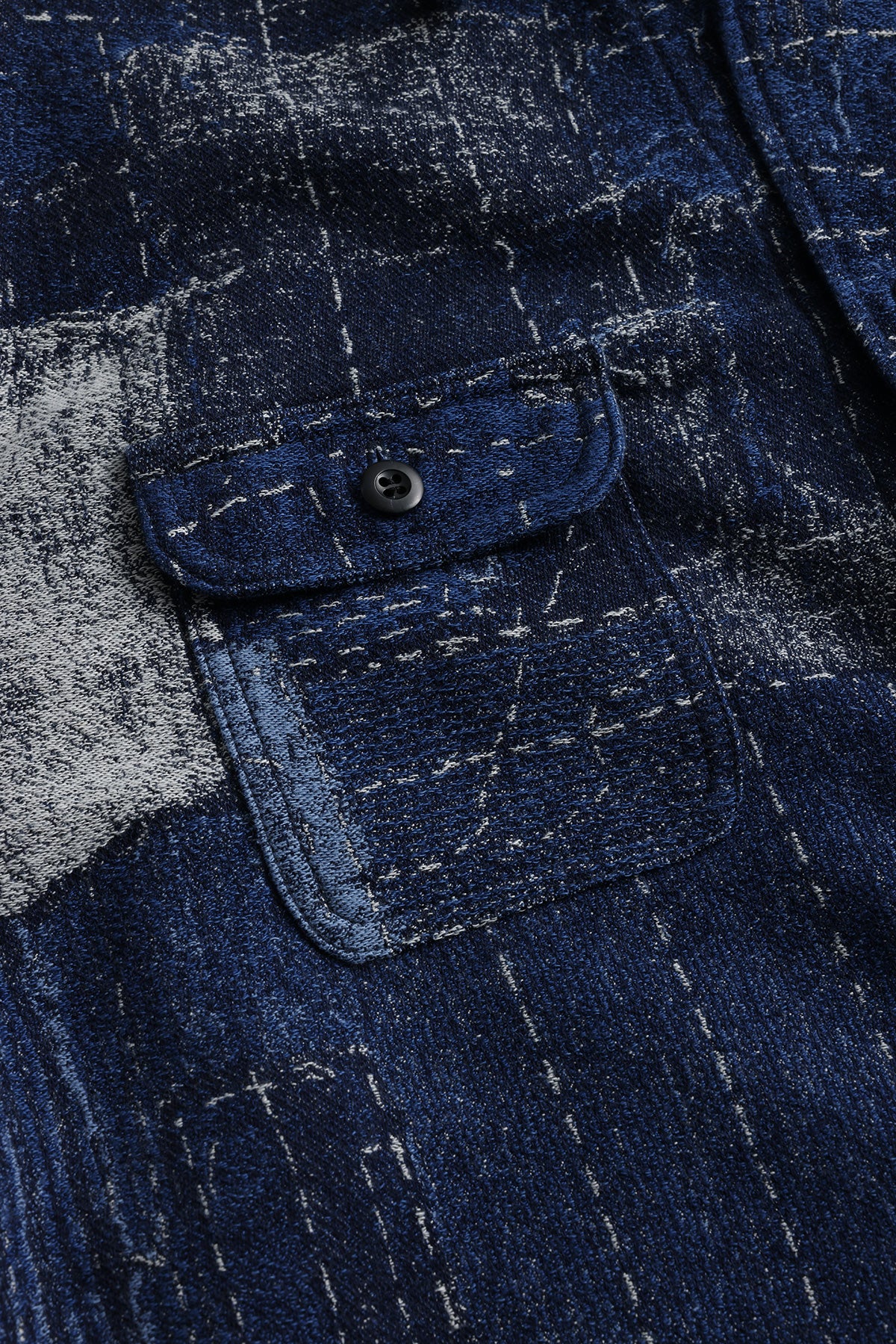 BORO JACQUARD SHIRT JACKET RINSE