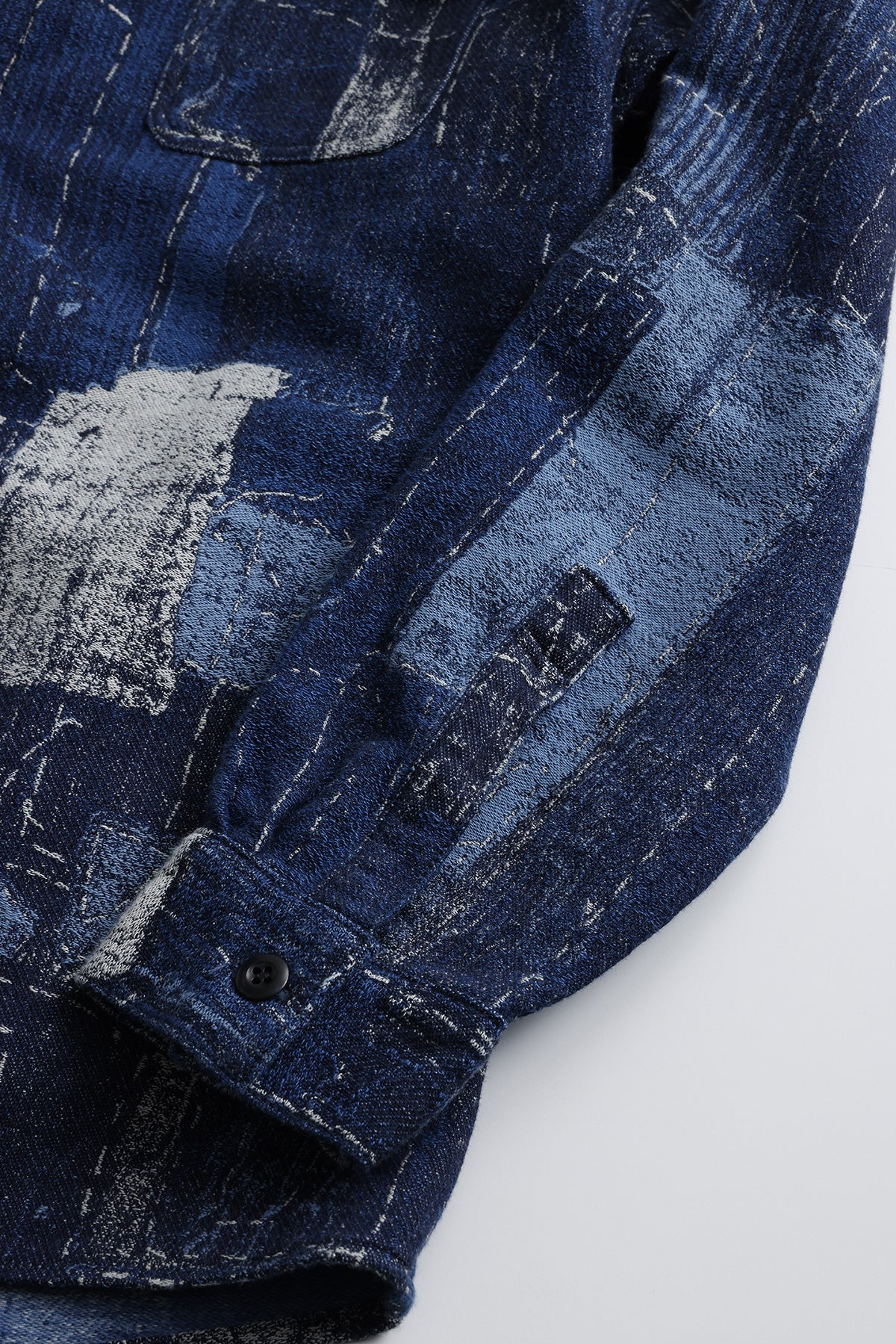 BORO JACQUARD SHIRT JACKET RINSE