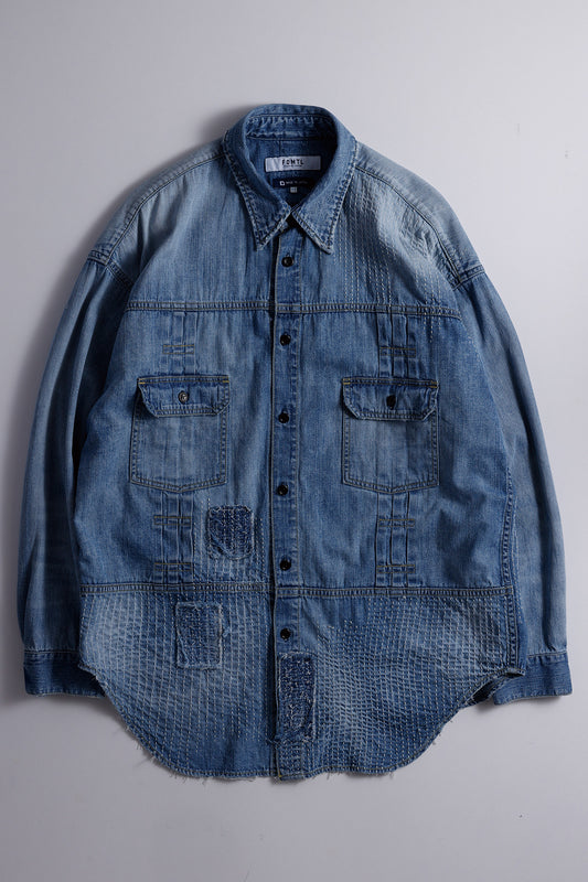 DENIM LONG SHIRT 5YR WASH