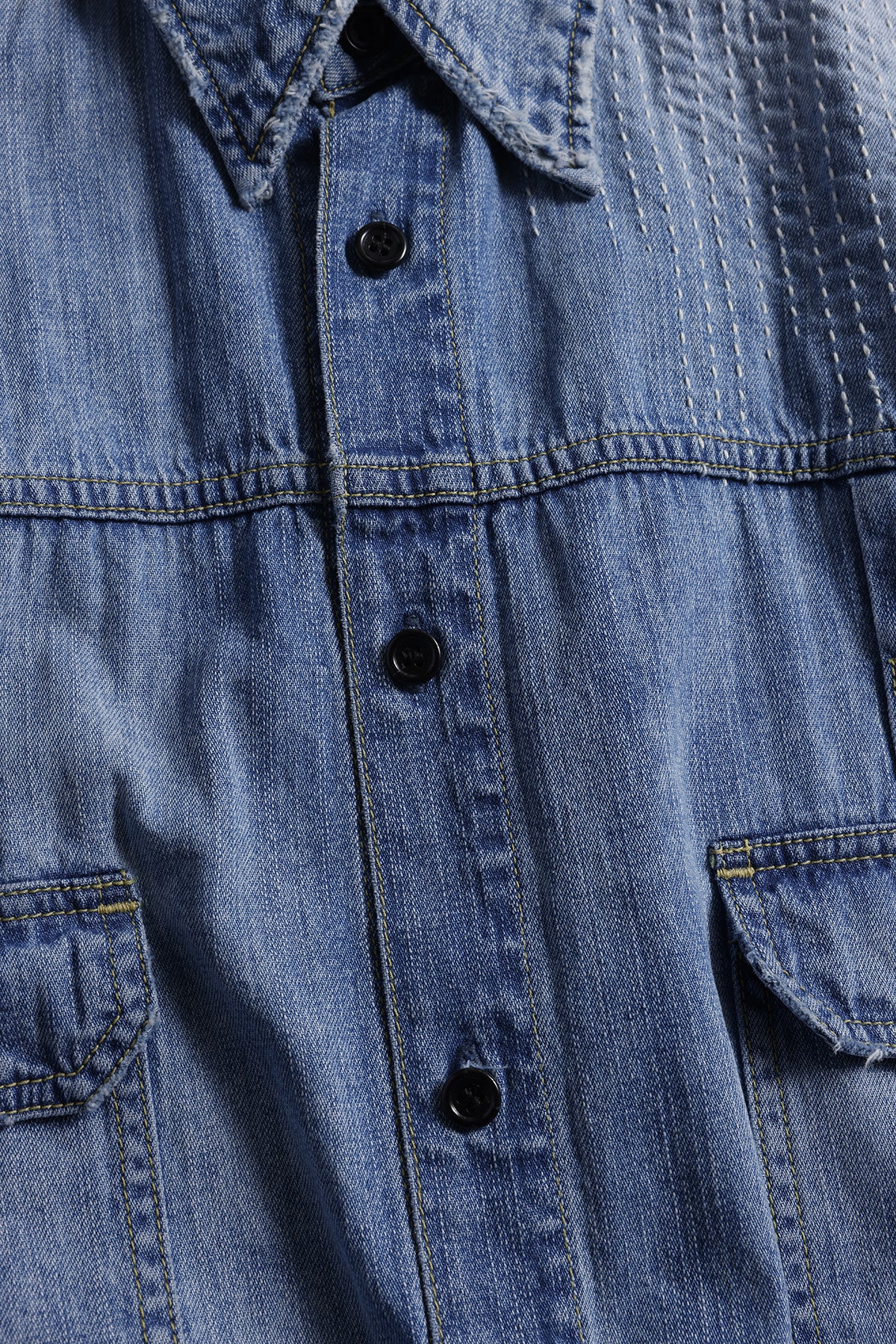DENIM LONG SHIRT 5YR WASH