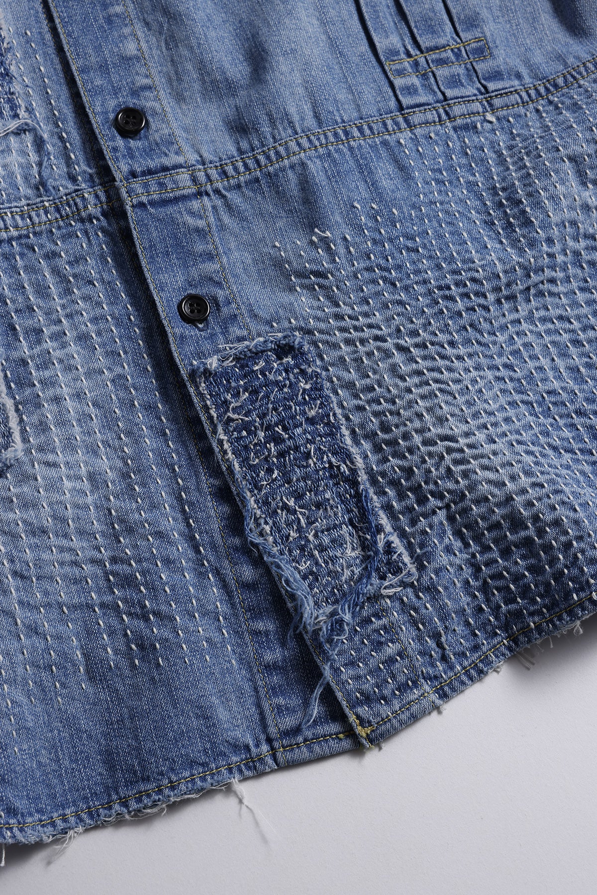 DENIM LONG SHIRT 5YR WASH