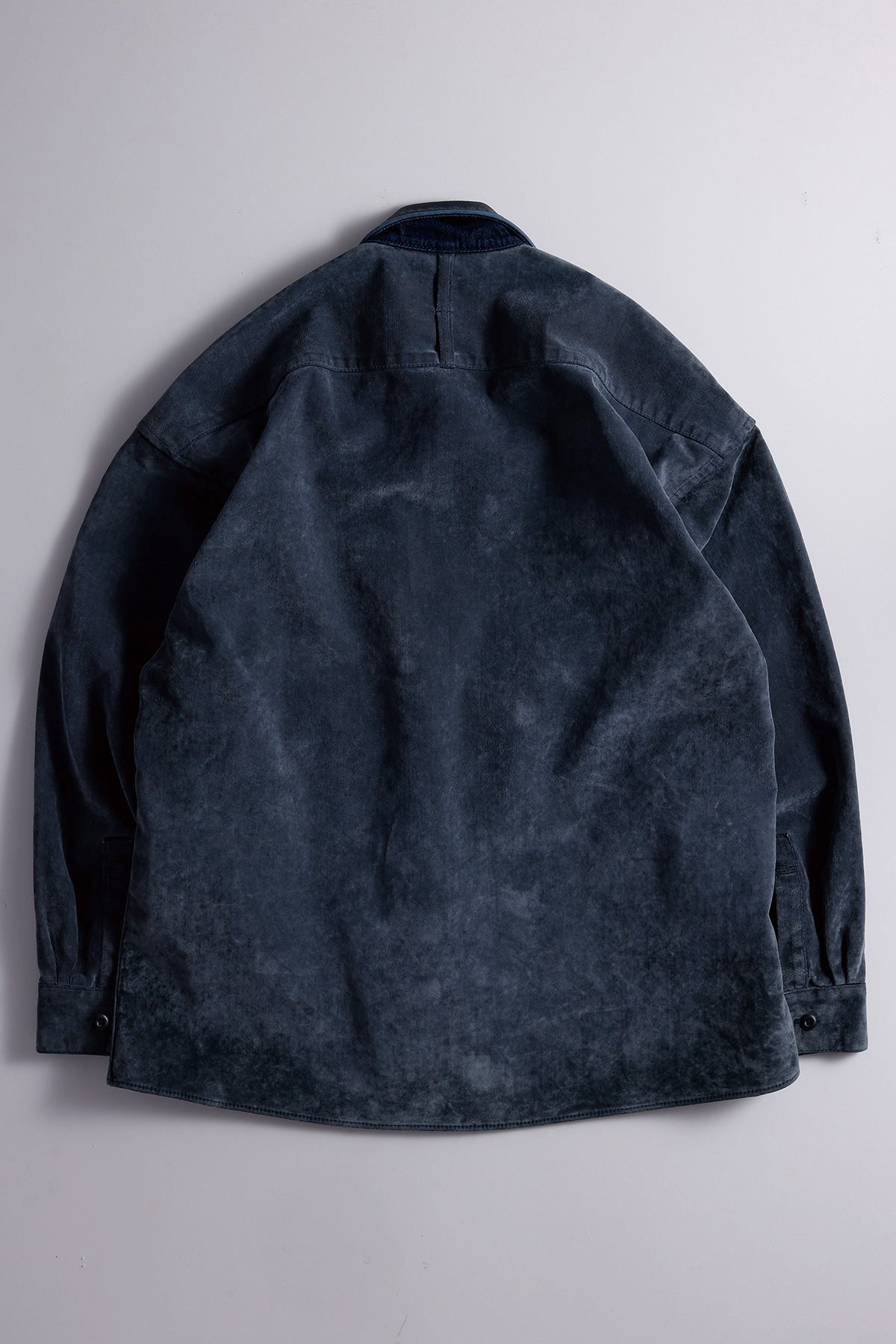 FLOCK LEATHER SHIRT JACKET 3YR WASH
