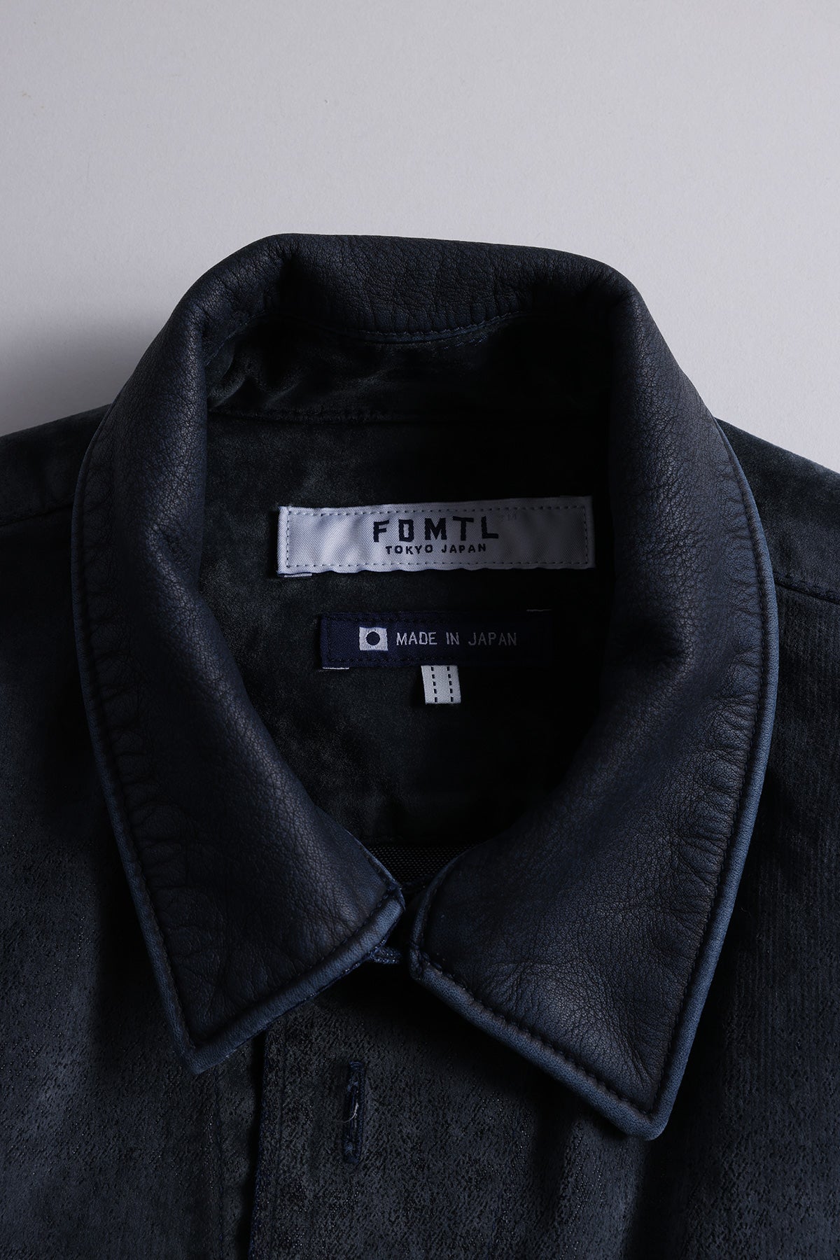 FLOCK LEATHER SHIRT JACKET 3YR WASH
