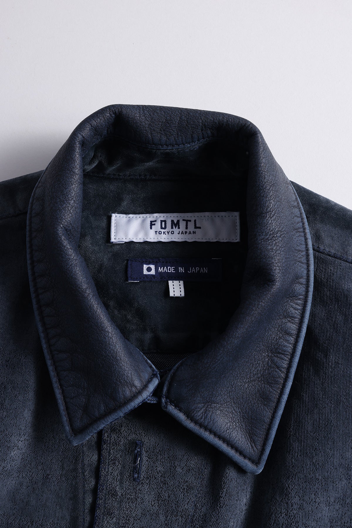 FLOCK LEATHER SHIRT JACKET 3YR WASH