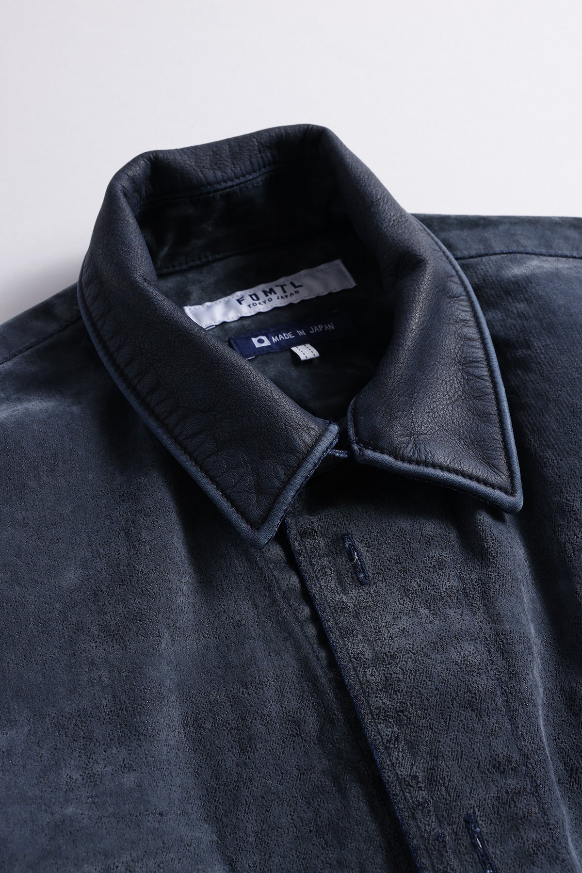 FLOCK LEATHER SHIRT JACKET 3YR WASH