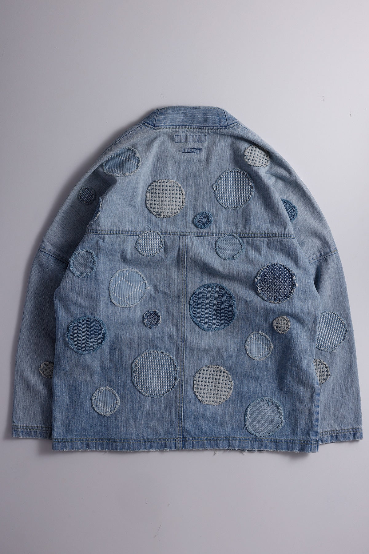 PLEATS DENIM CARDIGAN 5YR WASH