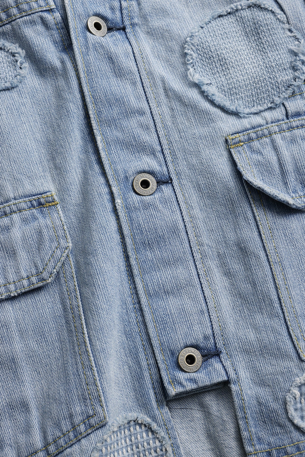 PLEATS DENIM CARDIGAN 5YR WASH