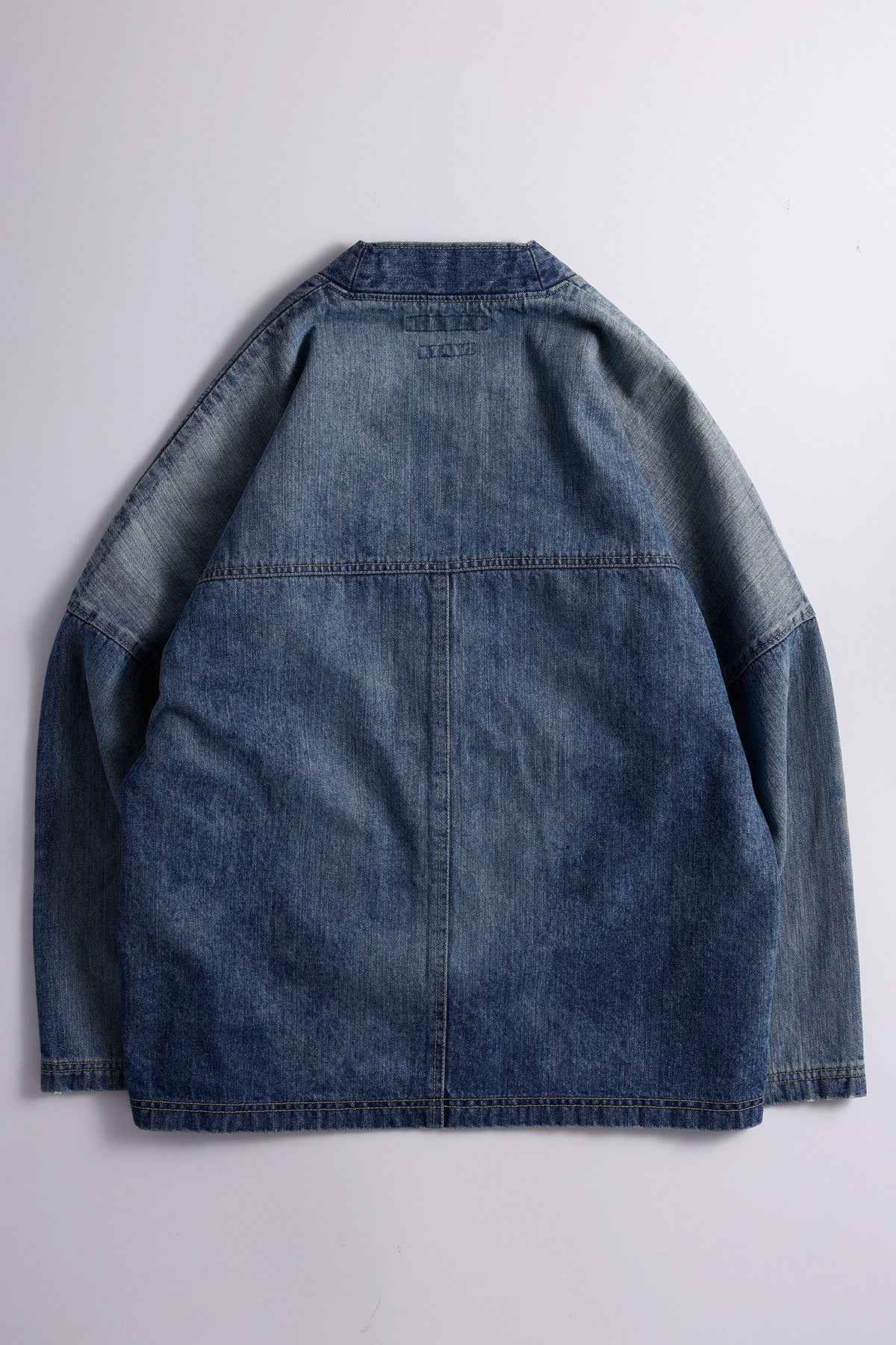 PLEATS DENIM CARDIGAN 3YR WASH