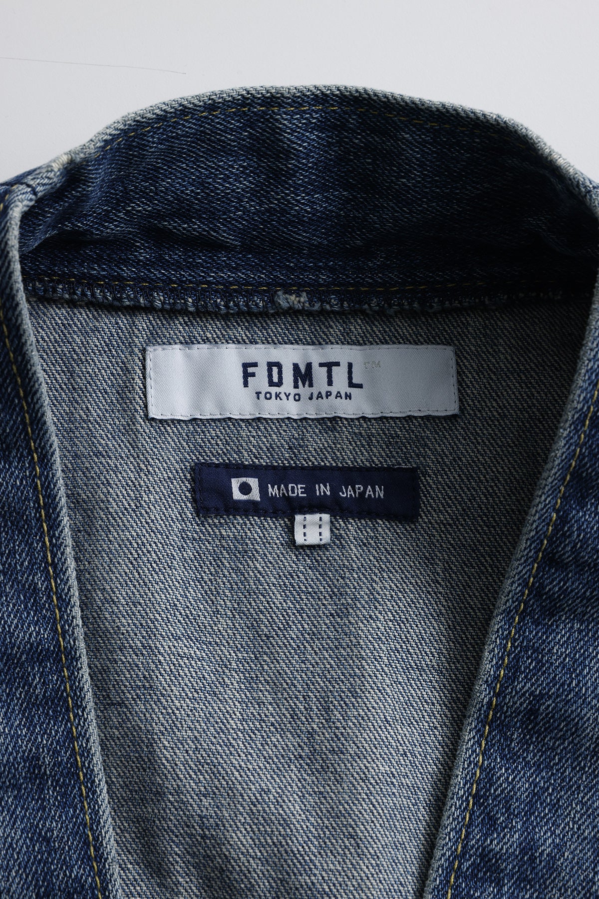 PLEATS DENIM CARDIGAN 3YR WASH
