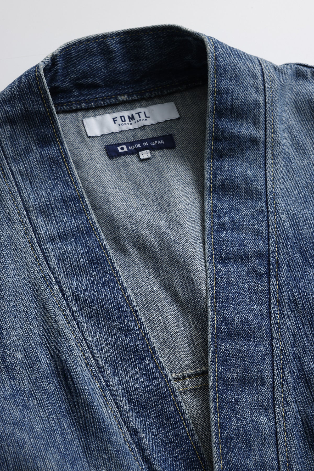 PLEATS DENIM CARDIGAN 3YR WASH