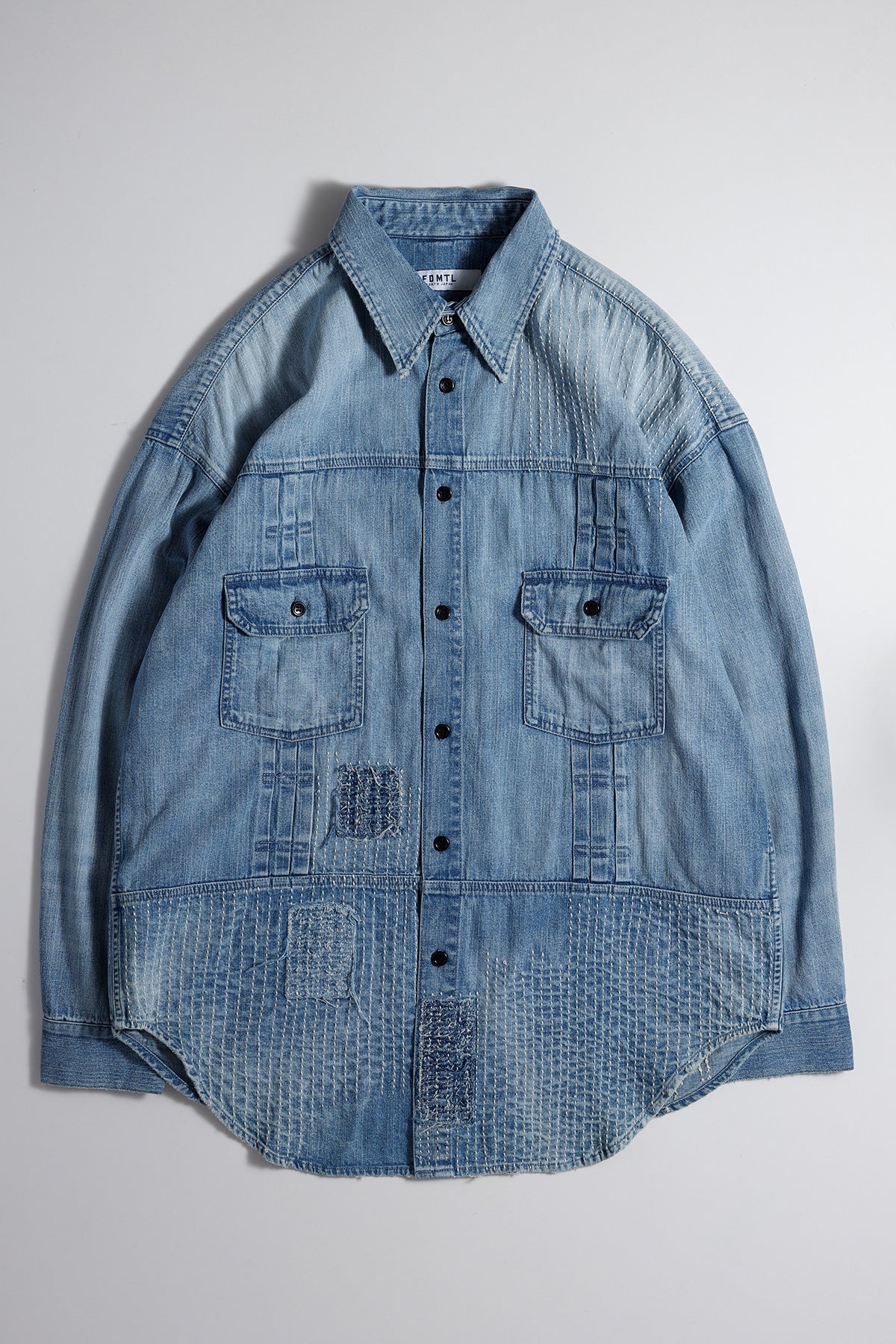 DENIM LONG SHIRT 5YR WASH