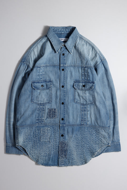 DENIM LONG SHIRT 5YR WASH