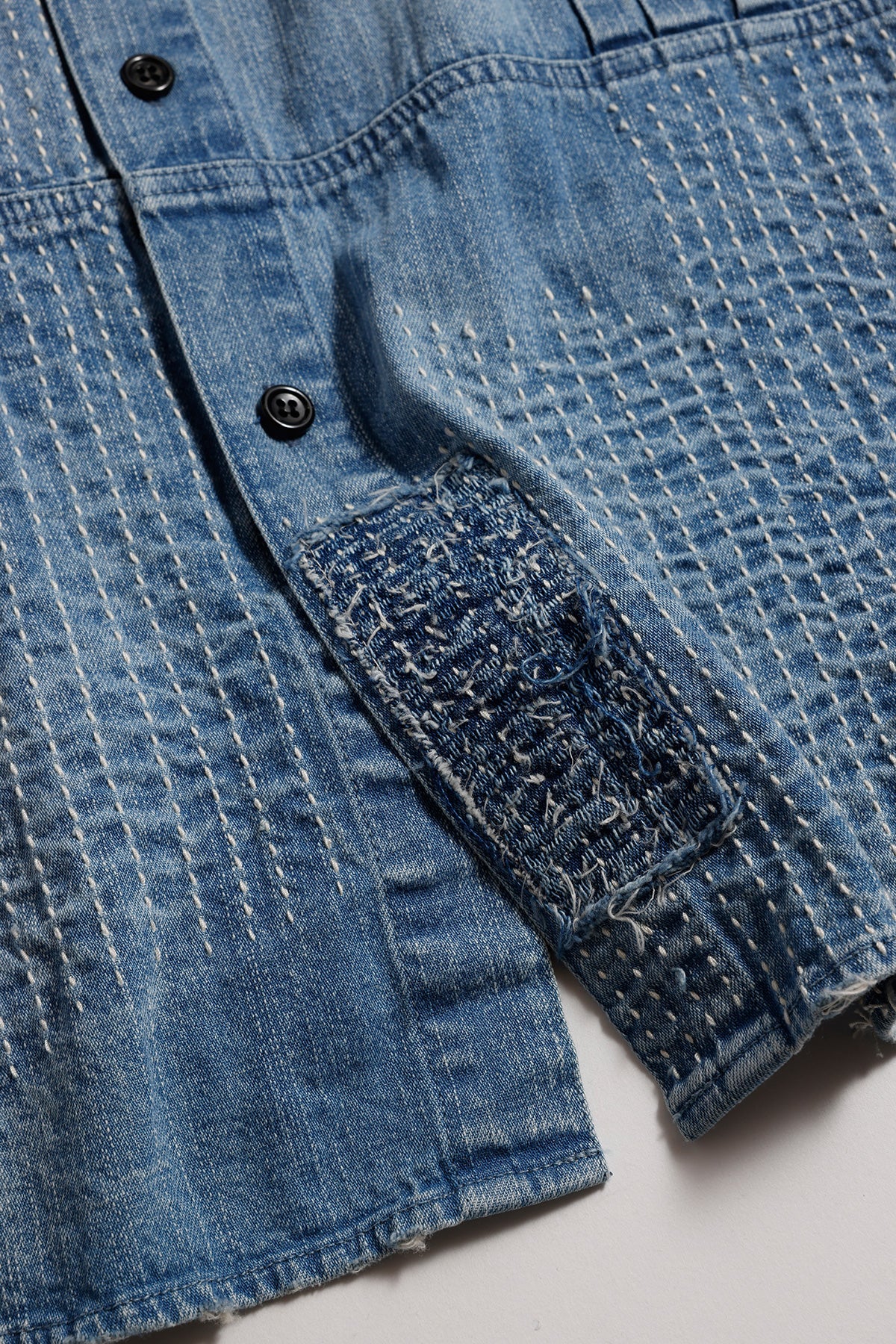 DENIM LONG SHIRT 5YR WASH