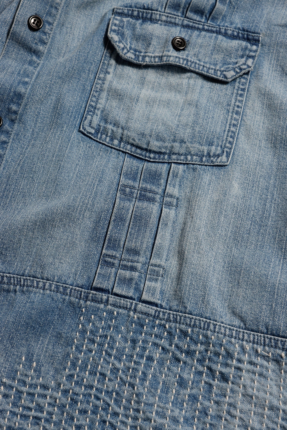 DENIM LONG SHIRT 5YR WASH