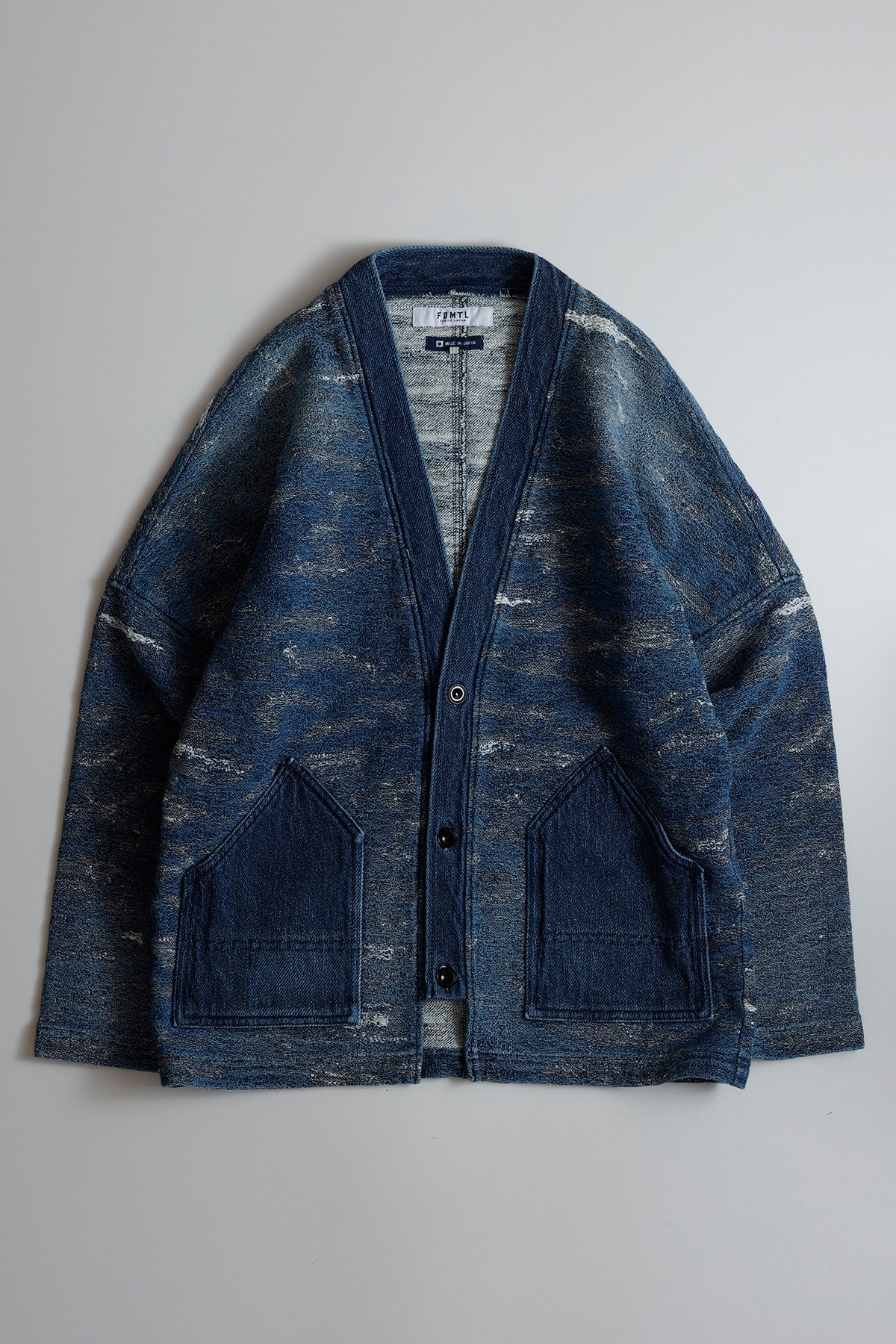 JACQUARD DENIM CARDIGAN 2YR WASH