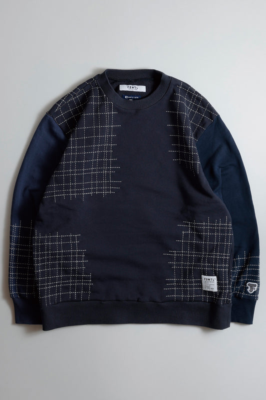 SASHIKO STITCHING SWEATSHIRT