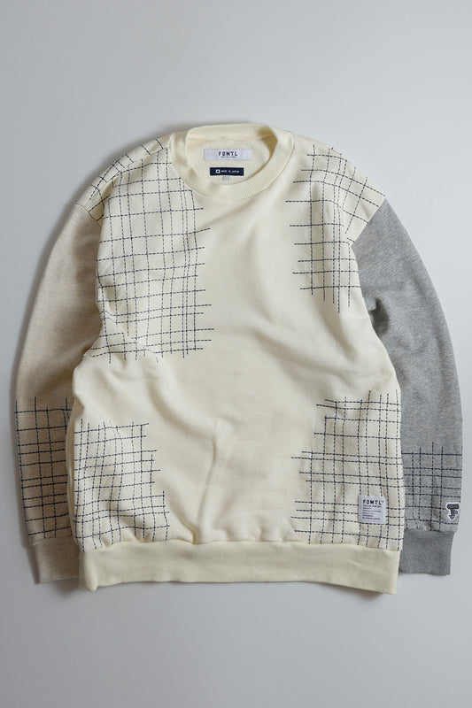 SASHIKO STITCHING SWEATSHIRT