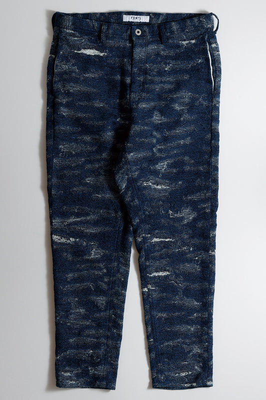 JACQUARD DENIM PANTS RINSE