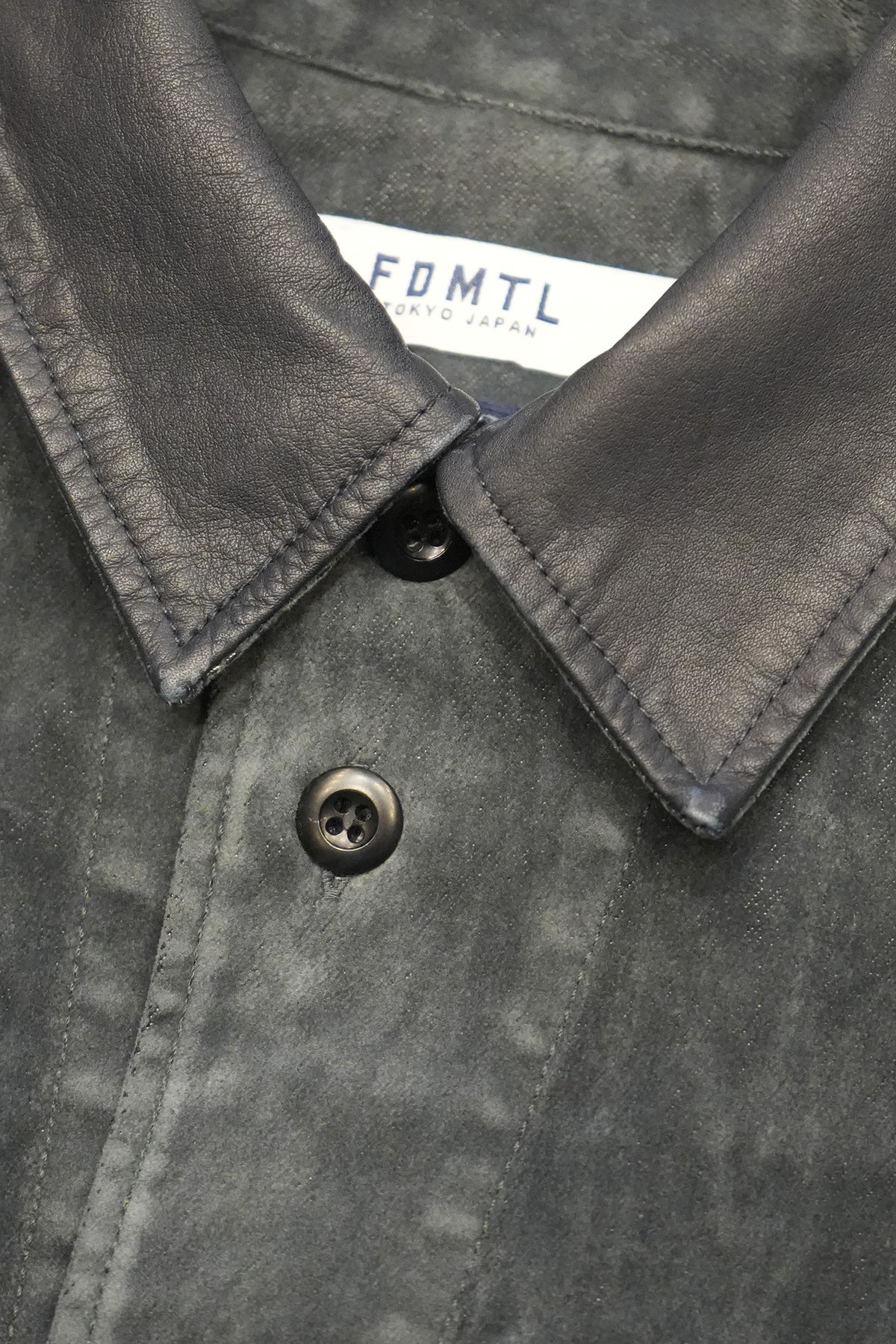FLOCK LEATHER SHIRT JACKET 3YR WASH