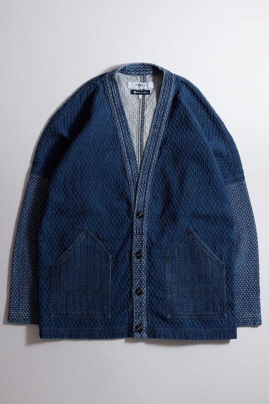 SASHIKO CARDIGAN 3YR WASH